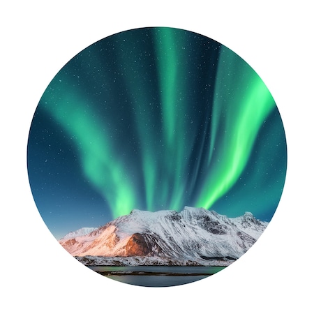 16 Northern Lights Round Wall Art